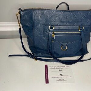 Louis Vuitton Navy Blue Tote Bag